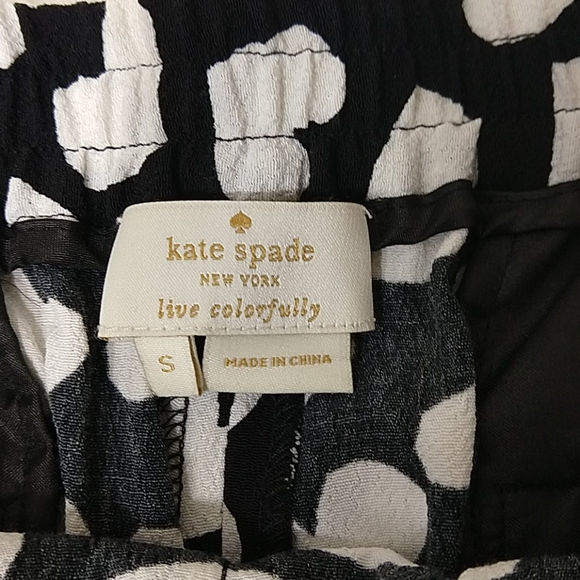 Kate Spade Black White Dancing Heart Ria Pants - Picture 8 of 8